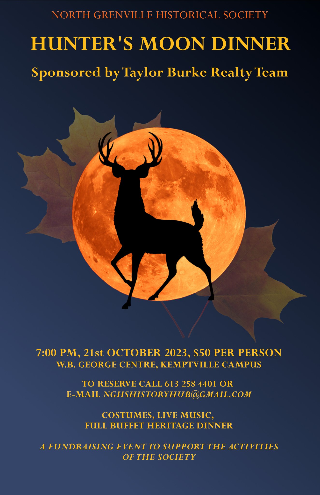 Halloween party landscape with silhouettes of people dancing