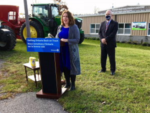 Mayor Nancy Peckford and MPP Stephen Clark