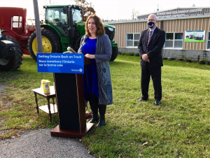 Mayor Nancy Peckford and MPP Stephen Clark